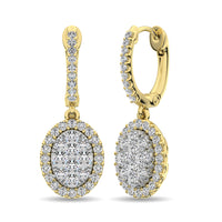 Thumbnail for 14K Yellow Gold  1 1/2 Ctw Diamond Drop Earrings