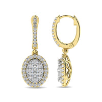 Thumbnail for 14K Yellow Gold  1 1/2 Ctw Diamond Drop Earrings