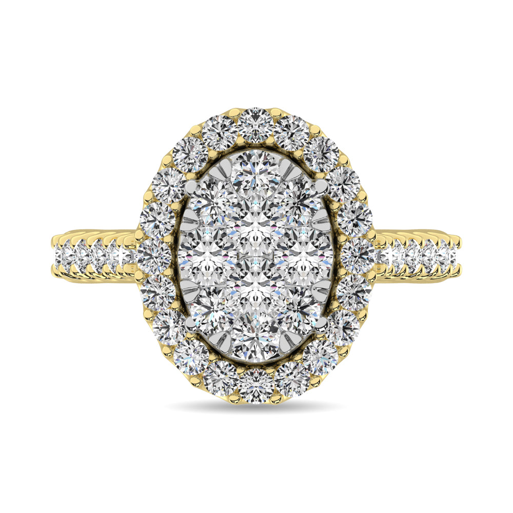 14K Yellow Gold 3/4 Ctw Diamond Fashion Ring