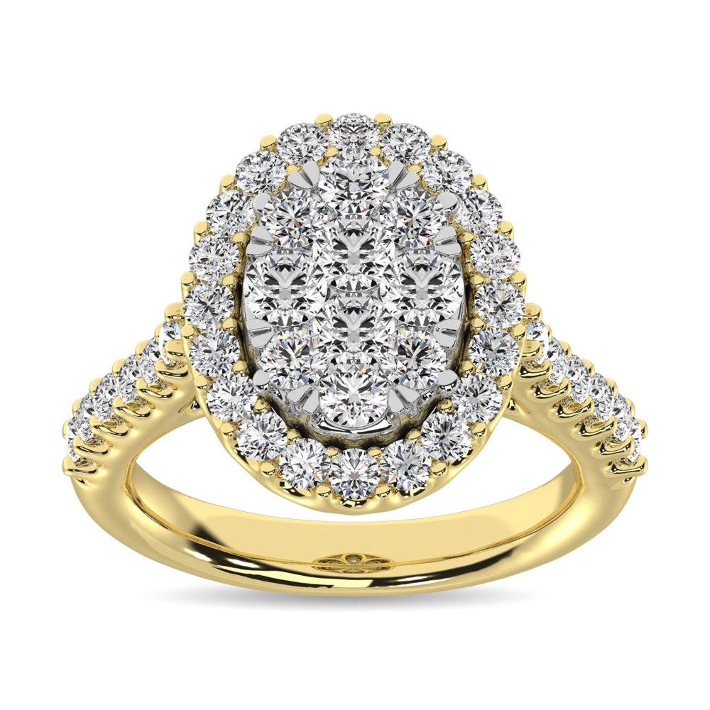 14K Yellow Gold 3/4 Ctw Diamond Fashion Ring