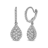 Thumbnail for 14K White Gold 3/4 Ctw Diamond Drop Earrings