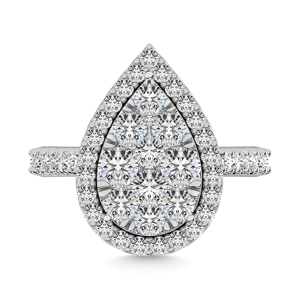 14K White Gold 2 Ctw Diamond Fashion Ring