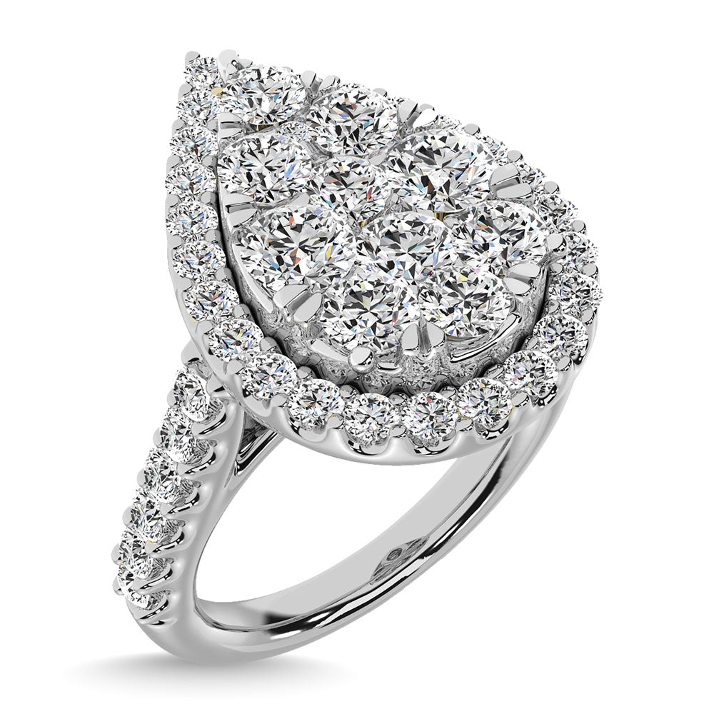 14K White Gold 2 Ctw Diamond Fashion Ring
