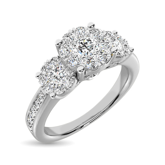 Diamond 3/4 ct tw Round-cut Engagement Ring in 14K White Gold