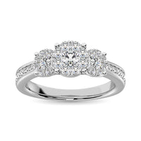 Thumbnail for Diamond 3/4 ct tw Round-cut Engagement Ring in 14K White Gold