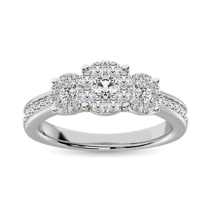 Diamond 3/4 ct tw Round-cut Engagement Ring in 14K White Gold