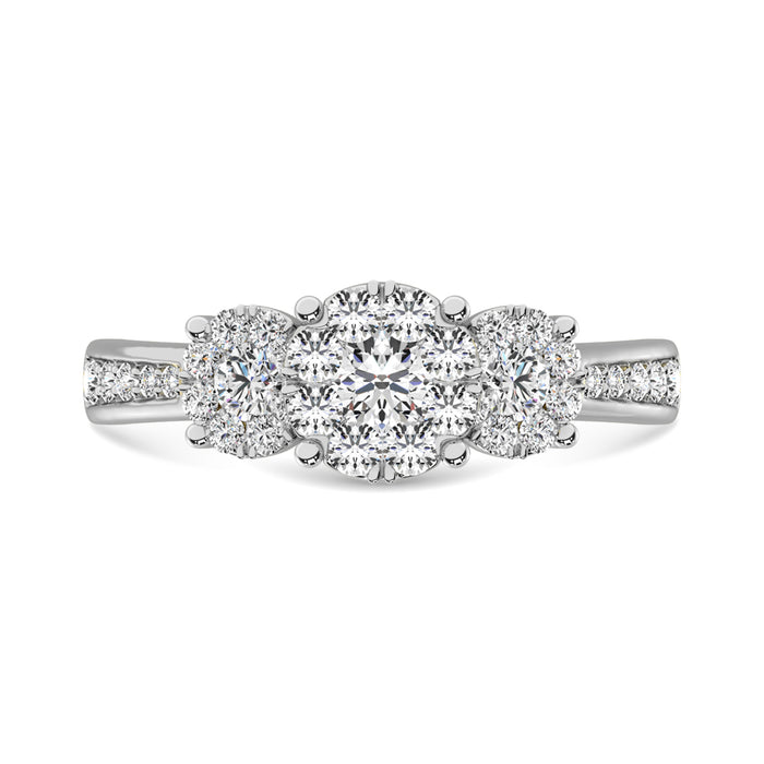 Diamond 3/4 ct tw Round-cut Engagement Ring in 14K White Gold