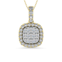 Thumbnail for 14K White Gold 1 1/4 Ctw Invisible Diamond Fashion Pendant