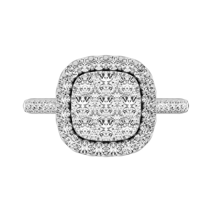 14K White Gold 9/1 Ctw Diamond Fashion Ring
