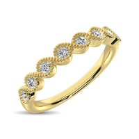 Thumbnail for 14K Yellow Gold 1/10 Ct.Tw. Diamond Stackable Band