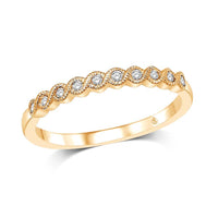 Thumbnail for 14K Yellow Gold 1/10 Ct.Tw. Diamond Stackable Band