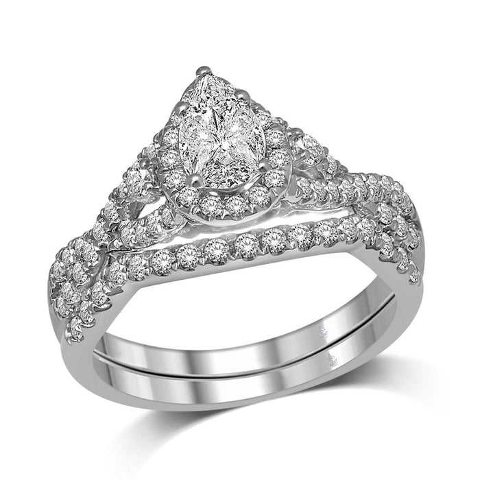 Lovecuts 14K White Gold  1 Ct.Tw.Diamond Bridal Ring