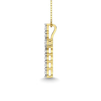 Thumbnail for 10K Yellow Gold 1/20 Ct.Tw.Diamond Cross Pendant