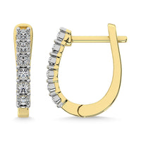 Thumbnail for Diamond 1/5 Ct.Tw. Hoop Earrings in 10K Yellow Gold