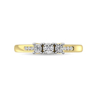 Thumbnail for 10K Yellow Gold 1/4 Ct.Tw.Diamond Three Stone Ring