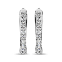 Thumbnail for Diamond 3/8 Ct.Tw. Hoop Earrings in 10K White Gold