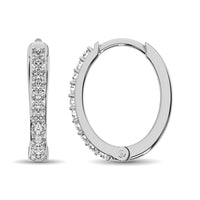 Thumbnail for Diamond 3/8 Ct.Tw. Hoop Earrings in 10K White Gold
