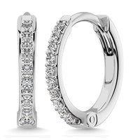 Thumbnail for Diamond 1/5 Ct.Tw. Hoop Earrings in 10K White Gold
