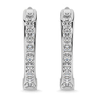Thumbnail for Diamond 1/5 Ct.Tw. Hoop Earrings in 10K White Gold