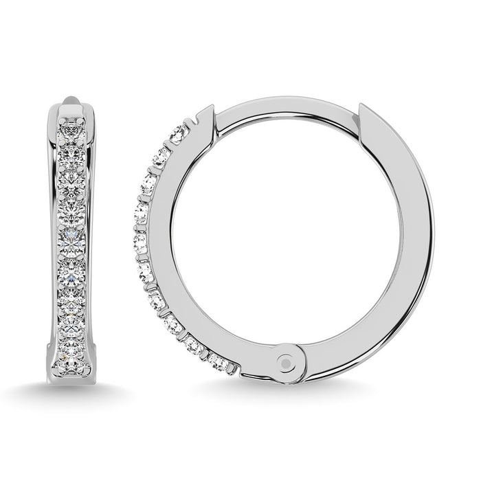 Diamond 1/5 Ct.Tw. Hoop Earrings in 10K White Gold