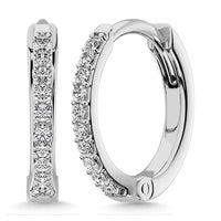 Thumbnail for Diamond 1/3 Ct.Tw. Hoop Earrings in 10K White Gold
