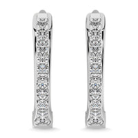 Thumbnail for Diamond 1/3 Ct.Tw. Hoop Earrings in 10K White Gold