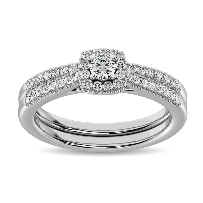 10K White Gold 2/5 Ctw Diamond Bridal Ring