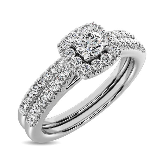 10K White Gold 2/5 Ctw Diamond Bridal Ring