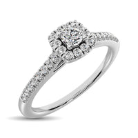 Thumbnail for 14K White Gold 1/4 Ctw Diamond Engagement Ring