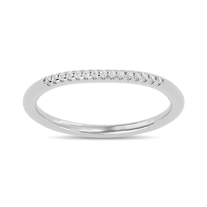 Diamond 1/20 ct tw Round-cut Wedding Band in 10K White Gold