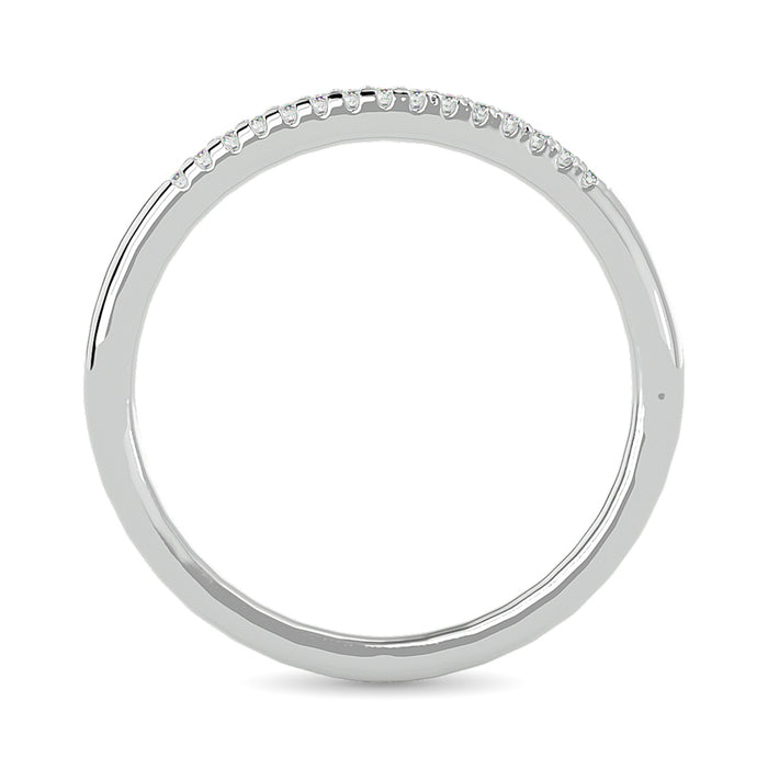 Diamond 1/20 ct tw Round-cut Wedding Band in 10K White Gold