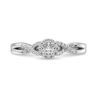 Thumbnail for Diamond 1/4 ct tw Round Cut Engagement Ring  in 10K White Gold