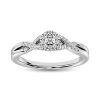 Thumbnail for Diamond 1/4 ct tw Round Cut Engagement Ring  in 10K White Gold