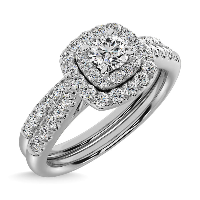 10K White Gold 2/5 Ctw Diamond Bridal Ring