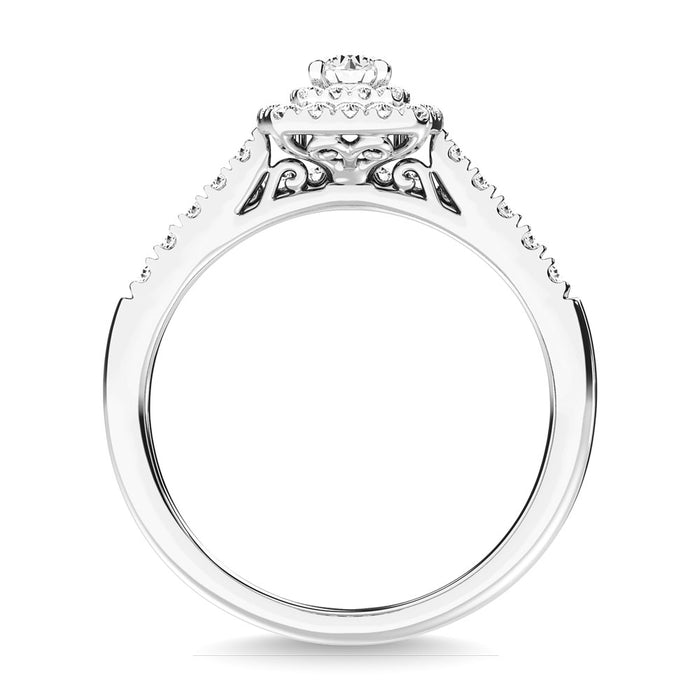 10K White Gold 2/5 Ctw Diamond Bridal Ring