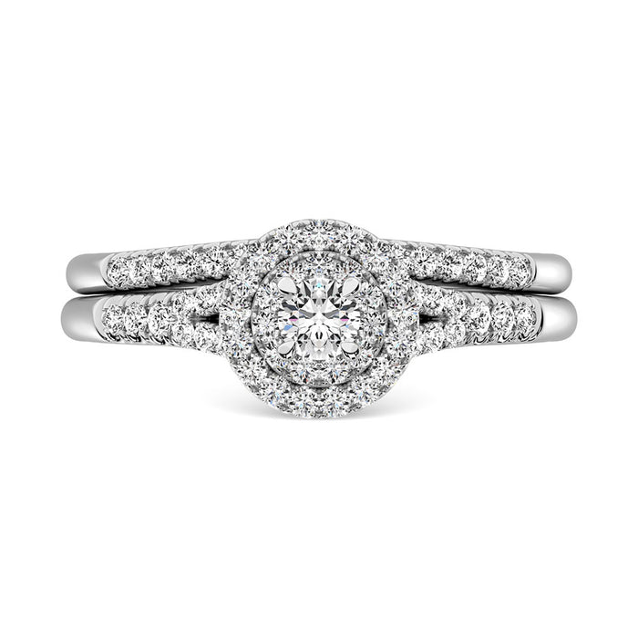 10K White Gold 2/5 Ctw Diamond Bridal Ring