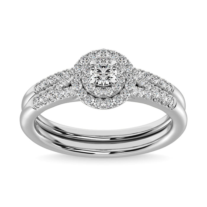 10K White Gold 2/5 Ctw Diamond Bridal Ring