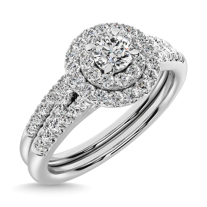 10K White Gold 2/5 Ctw Diamond Bridal Ring