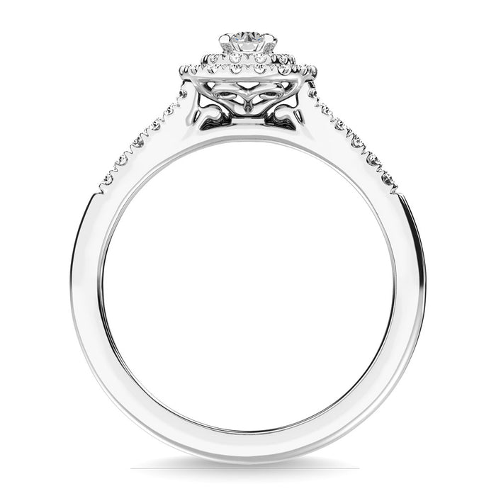 10K White Gold 2/5 Ctw Diamond Bridal Ring