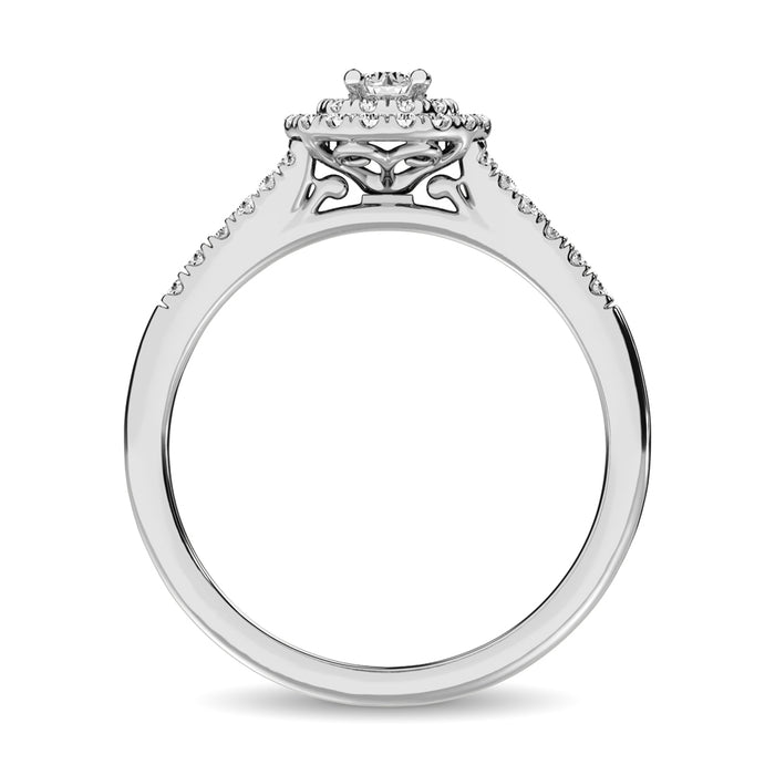 Diamond 1/3 ct tw Round-cut Engagement Ring in 10K White Gold