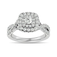 Thumbnail for Diamond 1 ct tw Round-cut Engagement Ring in 14K White Gold