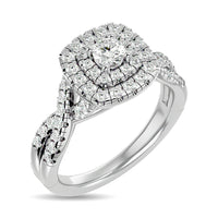 Thumbnail for Diamond 1 ct tw Round-cut Engagement Ring in 14K White Gold