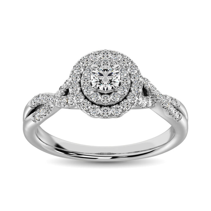 Diamond Engagement Ring 1/2 ct tw in 10K White Gold