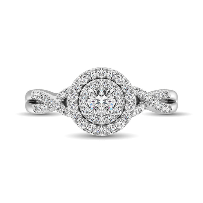 Diamond Engagement Ring 1/2 ct tw in 10K White Gold