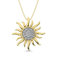 Thumbnail for Diamond 1/10 Ct.Tw. Sun Pendant in 10K Yellow Gold