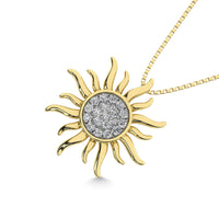 Thumbnail for Diamond 1/10 Ct.Tw. Sun Pendant in 10K Yellow Gold