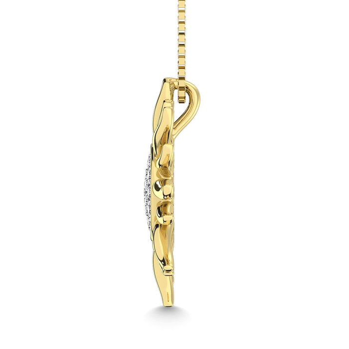 Diamond 1/10 Ct.Tw. Sun Pendant in 10K Yellow Gold