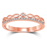 Thumbnail for 14K Rose Gold 1/10 Ct.Tw.Diamond Stackable Band