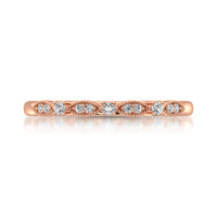 Thumbnail for 14K Rose Gold 1/10 Ct.Tw.Diamond Stackable Band