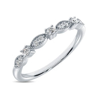 Thumbnail for 14K White Gold 1/10 Ct.Tw.Diamond Stackable Band